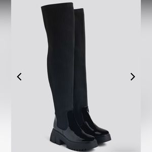 Plus Size Samik Thigh-High Lug Sole
Sock Boots - Nadia x FTF NWOT